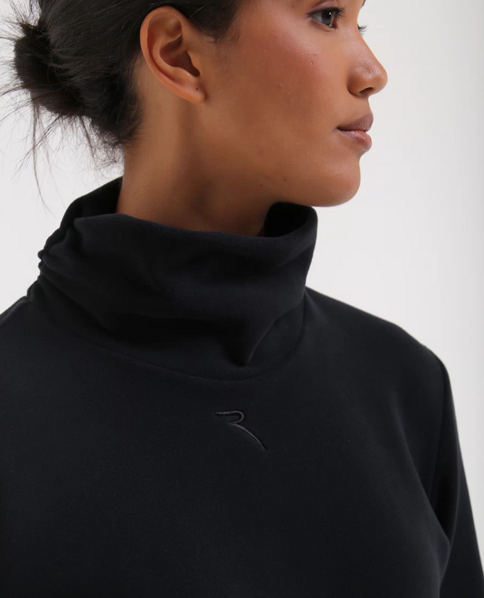 CHERVO Taffy Soft Fleece Turtle Neck Black