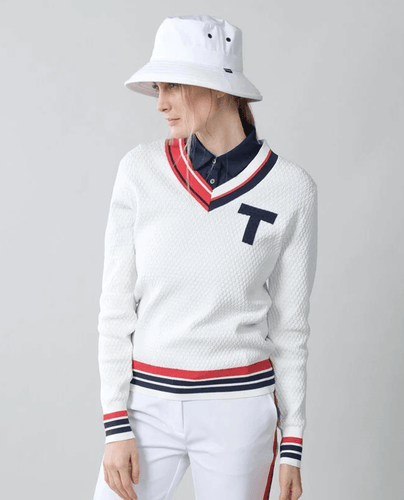 TILLEY Golf V Sweater Off White