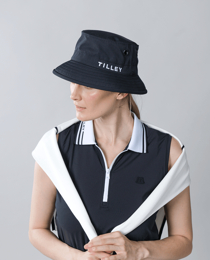 TILLEY Sleeveless Polo Black
