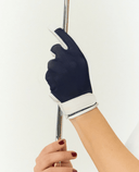 SURPRIZE SHOP Cabretta Leather Tan Through Ladies Golf Glove - Navy