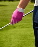 SURPRIZE SHOP Cabretta Leather Tan Through Ladies Golf Glove - Pink