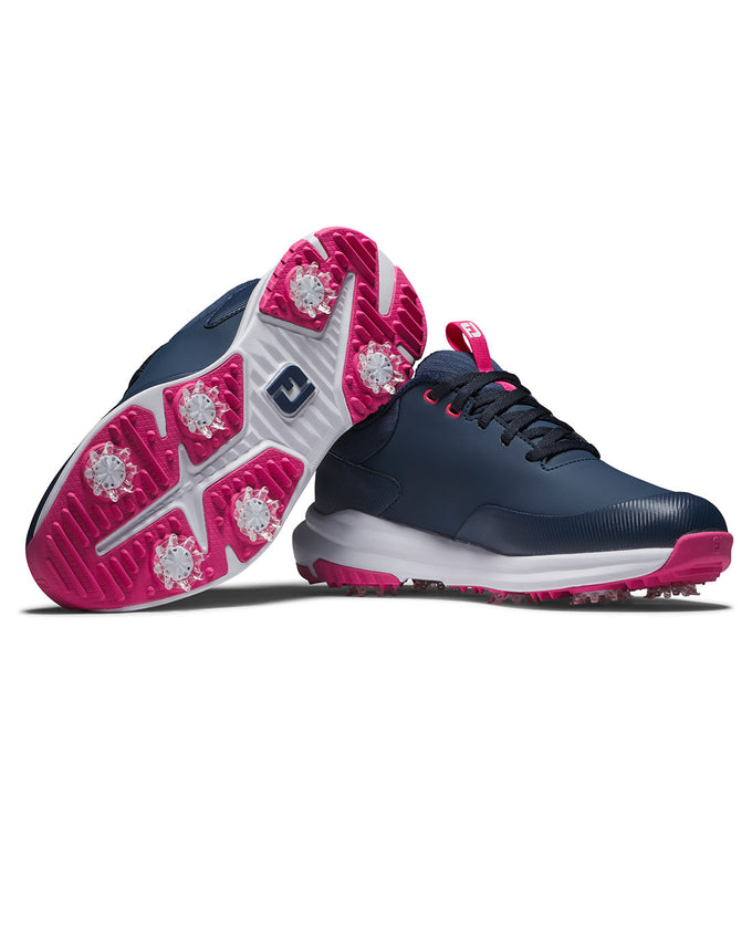 FootJoy Tour Rival Womens Golf Shoe Wide Fit Navy/Pink