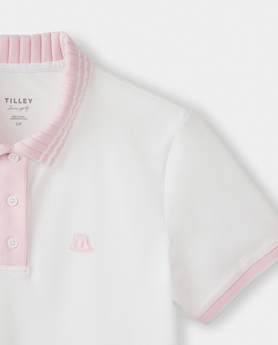 TILLEY Team Cotton Polo White / Pink