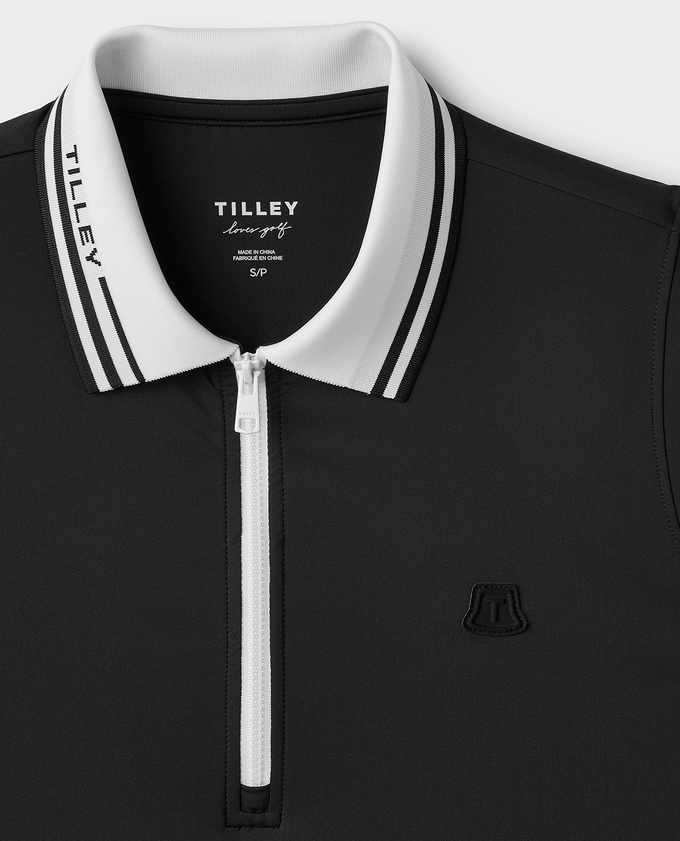 TILLEY Sleeveless Polo Black