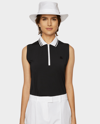 TILLEY Sleeveless Polo Black
