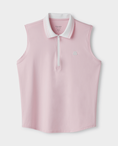 TILLEY Sleeveless Polo Pink