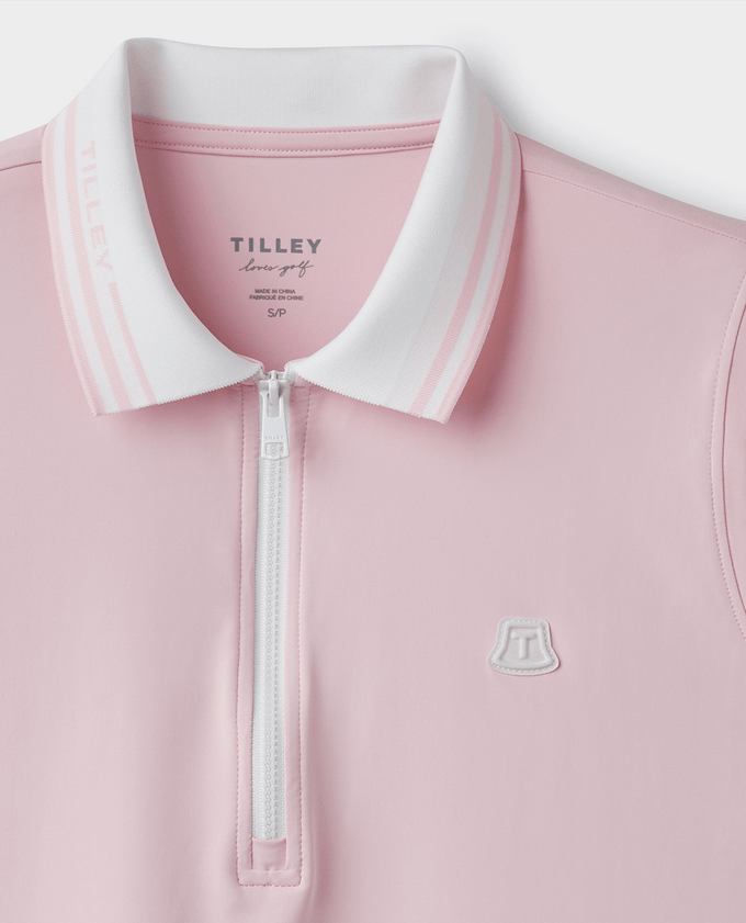TILLEY Sleeveless Polo Pink