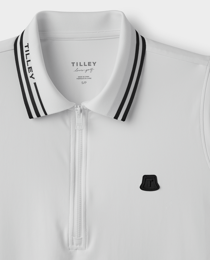 TILLEY Sleeveless Polo White