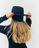 Rain Hat Fleece Lined or Unlined Navy