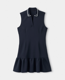 TILLEY Scuba Ruffle Hem Dress Navy