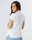 SWING OUT SISTER Amelie Cap Sleeve Polo White