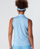 SWING OUT SISTER Amelie Sleeveless Polo Tranquil Blue