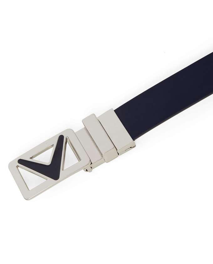 CALLAWAY Reversible Leather Belt CGASE0R8 Navy/White