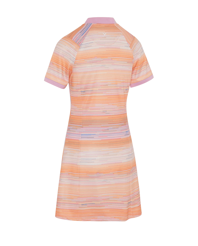 CALLAWAY Striped Short Sleeve Dress CGDSE008 Papaya