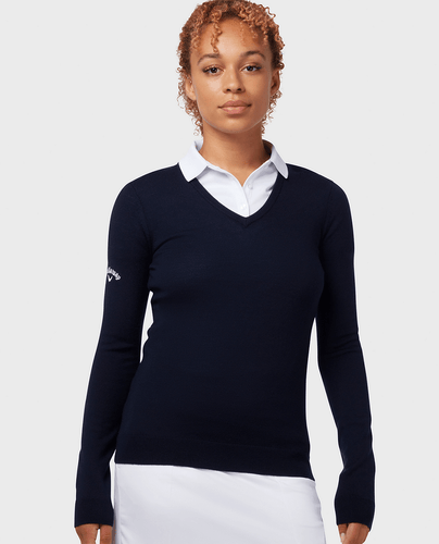 CALLAWAY Polo en Jersey Doublé au Dos en Polaire Thermique 077 Marine