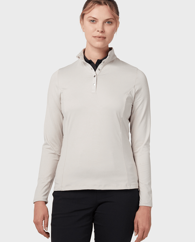 CALLAWAY Thermal Fleece Back Lined Jersey Polo CGKFC077 Chateau Grey