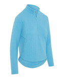 CALLAWAY 1/2 Zip Quilted Textured Top CGKFF077 Ethereal Blue