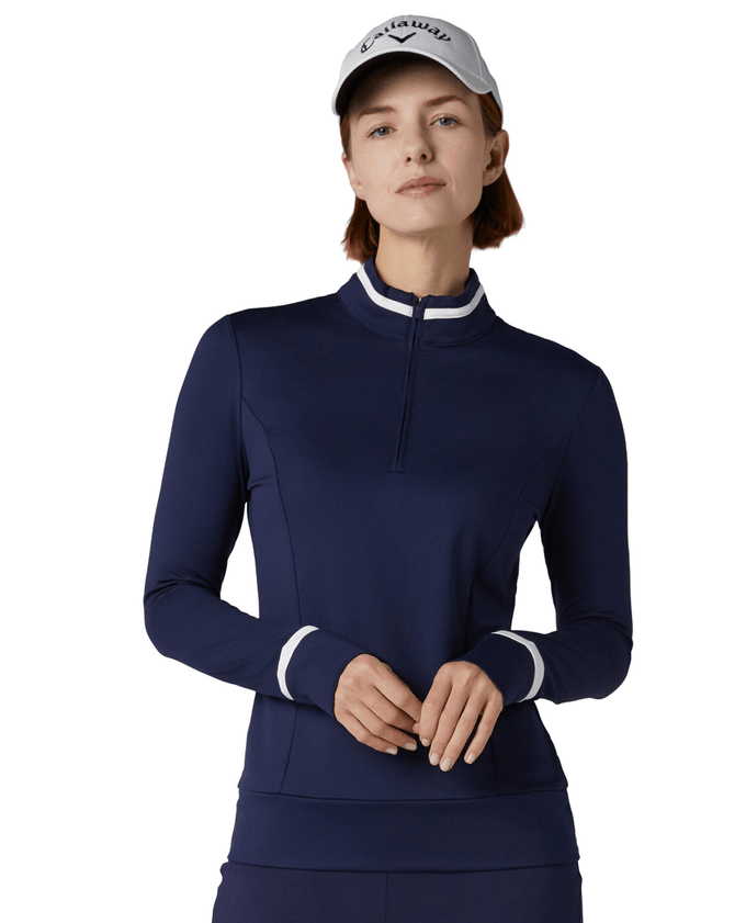 CALLAWAY Thermal Colour Block Top CGKFF0K3 Navy