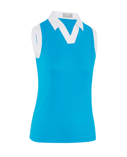 CALLAWAY Sleeveless Polo CGKSD034 Vivid Blue