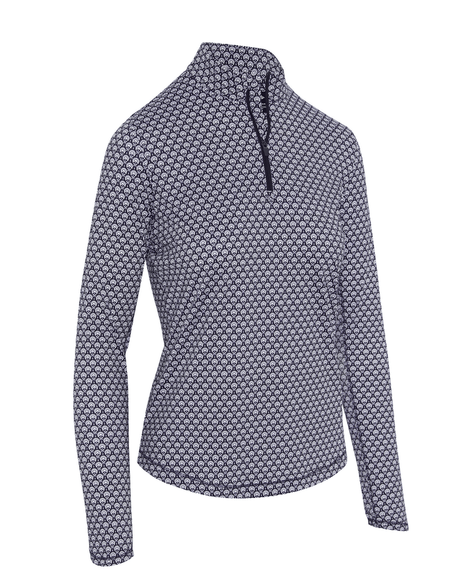 CALLAWAY Scarf Geo Sun Protection Long Sleeve Polo CGKSG017 Navy