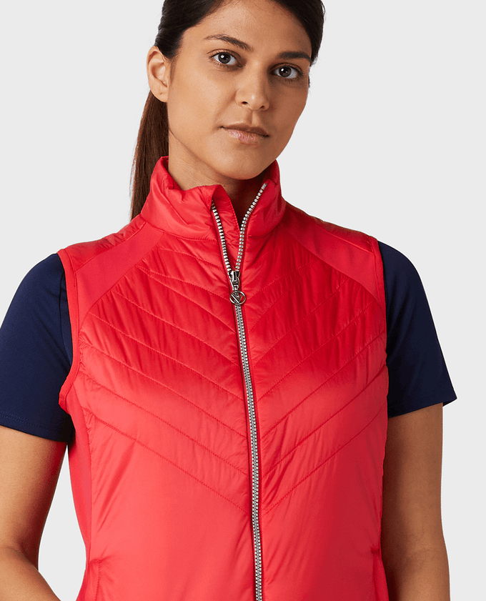 CALLAWAY Engineered Thermal Chev Quilted Vest D024 Paradise Pink