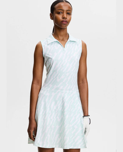 J.Lindeberg Dana Printed Dress Oak Skylight