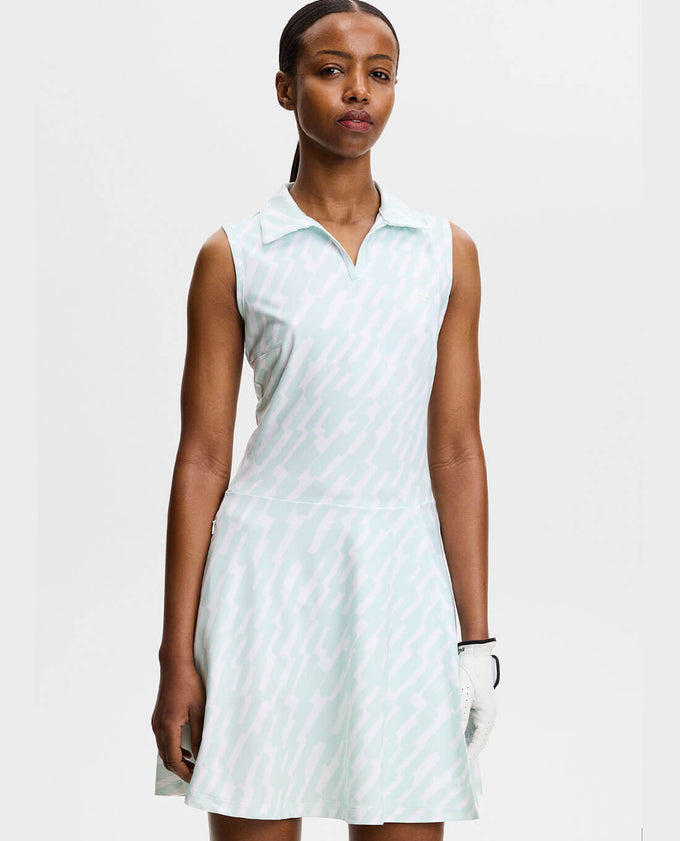 J.Lindeberg Dana Printed Dress Oak Skylight
