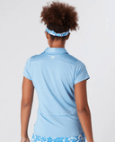 SWING OUT SISTER Amelie Cap Sleeve Polo Tranquil Blue