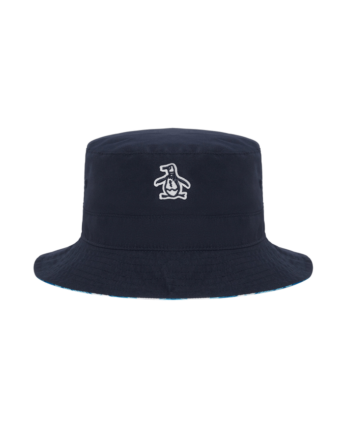 ORIGINAL PENGUIN Plaid Reversible Bucket Hat OGASG061 Black Iris