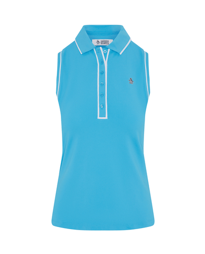 ORIGINAL PENGUIN Veronica Sleeveless Polo OGKSE047 Aquarius