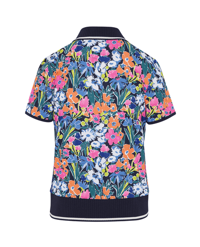 ORIGINAL PENGUIN Short Sleeve Polo With Scallop Rib OGKSG017 Sketch Floral
