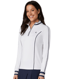 ORIGINAL PENGUIN Sun Protection Long Sleeve Polo OGKSG023 White