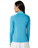 ORIGINAL PENGUIN Sun Protection Long Sleeve Polo OGKSG023 Aquarius