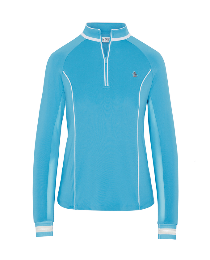 ORIGINAL PENGUIN Sun Protection Long Sleeve Polo OGKSG023 Aquarius