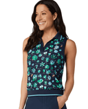 ORIGINAL PENGUIN Textbook Floral Sleeveless Polo OGKSG0C1 Navy