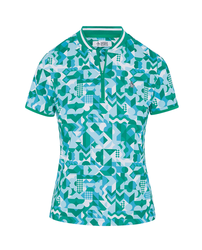 ORIGINAL PENGUIN Spliced Geo Short Sleeve Polo OGKSG0C2 Emerald