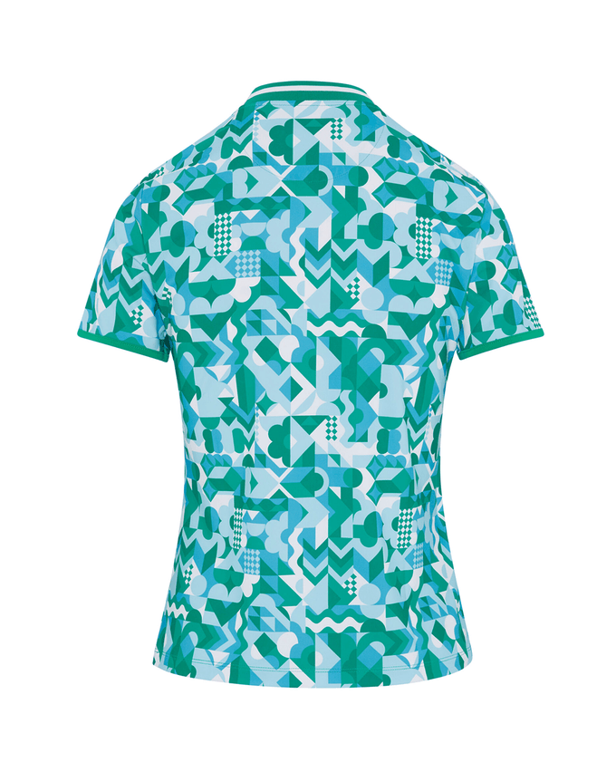 ORIGINAL PENGUIN Spliced Geo Short Sleeve Polo OGKSG0C2 Emerald