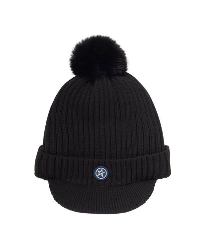 SWING OUT SISTER Polly Peak Bobble Hat Ultimate Black