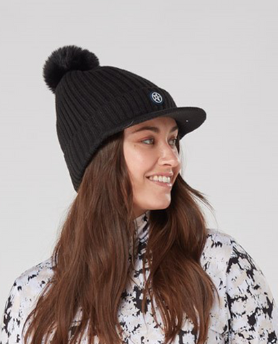 SWING OUT SISTER Polly Peak Bobble Hat Ultimate Black