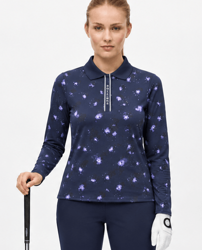 ROHNISCH Warm Team Polo Purple Mountain Bloom