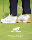 NEW BALANCE Womens 327 Waterproof Golf Shoe - Spikeless Brown/Pink