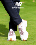 NEW BALANCE Womens 327 Waterproof Golf Shoe - Spikeless Brown/Pink
