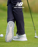 NEW BALANCE Womens 574 Greens V2 Waterproof Golf Shoe Grey/Pink