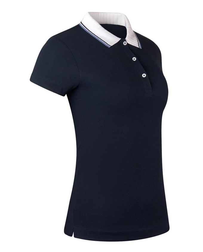 SIZE XS - DAILY SPORTS Candy Cap Sleeve Polo 123 Navy