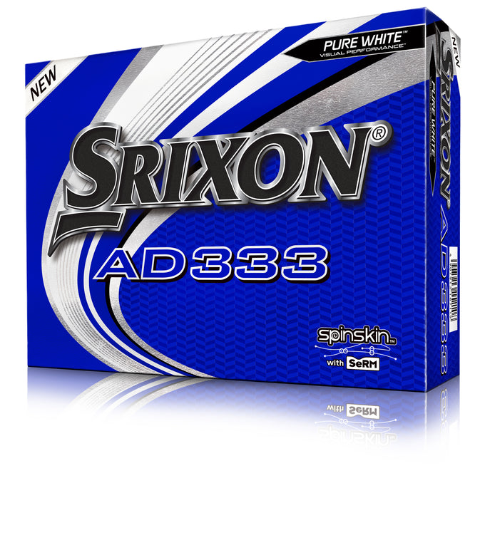 SRIXON AD333 SpinSkin 12 balles de golf blanches