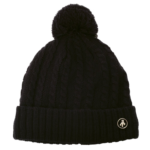 GREEN LAMB Greg Fleece Lined Cable Beanie Black