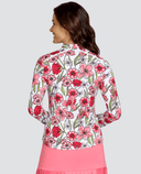 TAIL Theola Long Sleeve Polo Strawberry Blossom