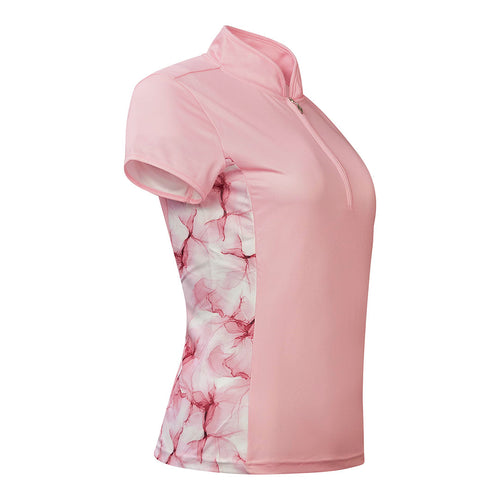 SIZE XS - PURE GOLF Holly Cap Sleeve Polo 004 Pink Blossom