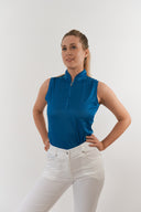 TAILLE XS - PURE GOLF Polo sans manches Riley 007 Blue Feather 