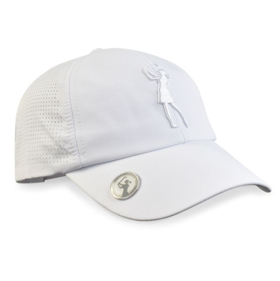 SURPRIZE SHOP Lady Golfer Magnetic Cap White